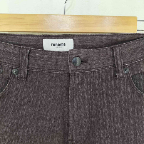 レノマ renoma PARIS ストレッチヘリンボーンストライプパンツ メンズ JPN:L