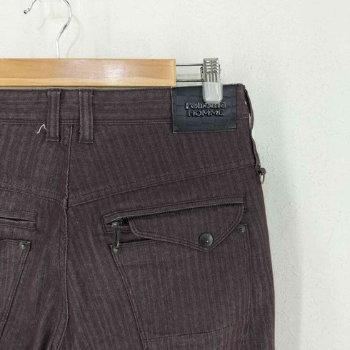 レノマ renoma PARIS ストレッチヘリンボーンストライプパンツ メンズ JPN:L