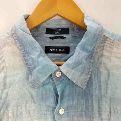 ノーティカ NAUTICA 00s リネン チェック柄シャツ メンズ JPN:XXL