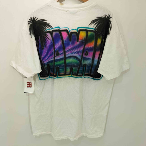 80S HANESボディ USA製 シングルステッチ バックプリント HAWAII S/S Tシャツ メンズ import:XL