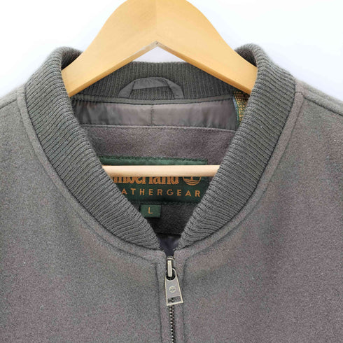 ティンバーランド Timberland 00s 袖レザー ウールスタジャン 裏地キルティング メンズ JPN:L