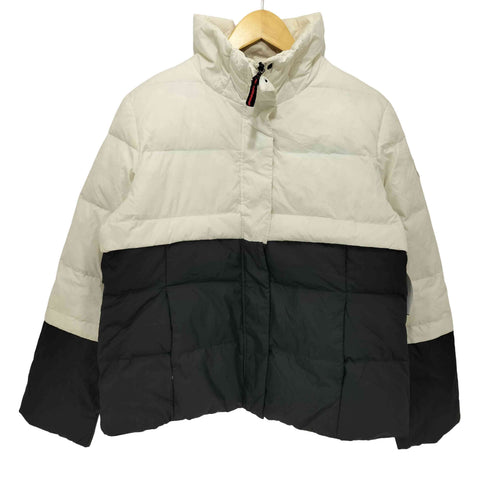 トミーヒルフィガー TOMMY HILFIGER ロゴワッペン 比翼 バイカラー ダウン ジャケット レディース import:XL