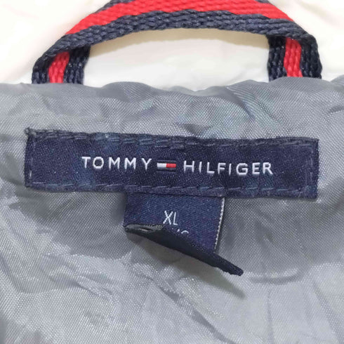 トミーヒルフィガー TOMMY HILFIGER ロゴワッペン 比翼 バイカラー ダウン ジャケット レディース import:XL