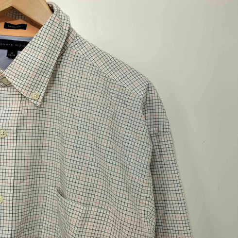 トミーヒルフィガー TOMMY HILFIGER REGULAR FIT チェック柄 ボタンダウン L/S シャツ メンズ 17 34-35