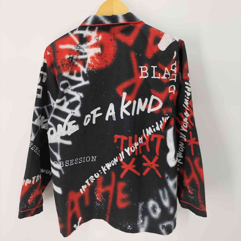 L/S 総柄 プリントシャツ メンズ M-L