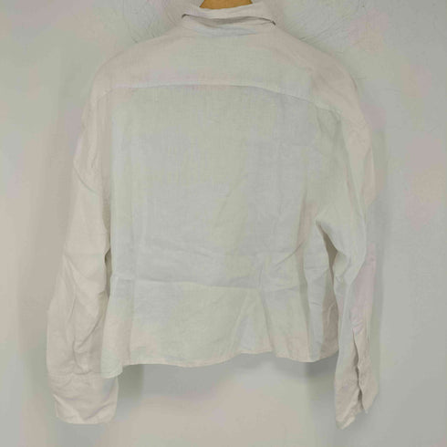 ザラ ZARA クロップドロングスリーブシャツ レディース import:L