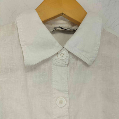 ザラ ZARA クロップドロングスリーブシャツ レディース import:L
