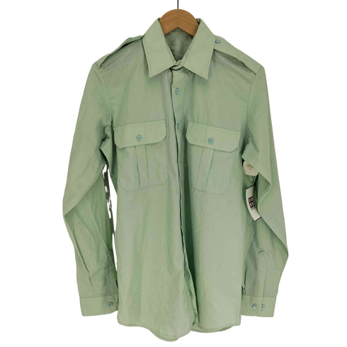 LOGISTIK 70S カナダ製 エポレット 襟芯 デカ襟 フラップポケット L/S ミリタリー シャツ レディース 15 37