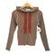 BEEDEN SWITCH COL RIB KNIT HOODIE レディース