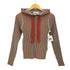 BEEDEN SWITCH COL RIB KNIT HOODIE レディース