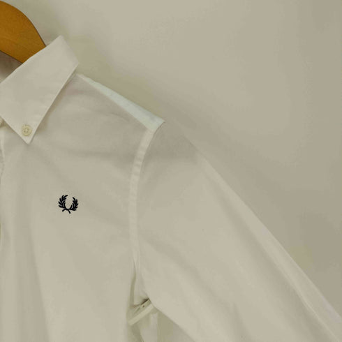 フレッドペリー FRED PERRY ワンポイント ロゴ刺繍 B.D L/S オックスフォードシャツ レディース UK:8
