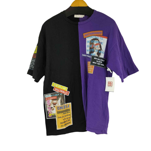 リングス Rings バイカラー グラフィックプリント Tシャツ メンズ 48