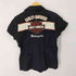 ハーレーダビッドソン HARLEY-DAVIDSON 両面刺繍デザイン S/S ジップシャツ メンズ import:L