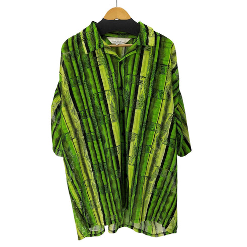 VIRGOLA S/S メッシュデザインストライプシャツ メンズ import:L