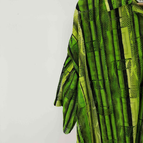 VIRGOLA S/S メッシュデザインストライプシャツ メンズ import:L