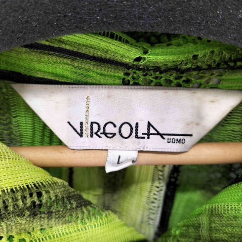 VIRGOLA S/S メッシュデザインストライプシャツ メンズ import:L
