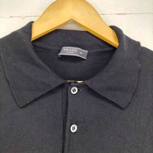 プラダ PRADA 22AW ウールニット L/S ポロシャツ メンズ 50