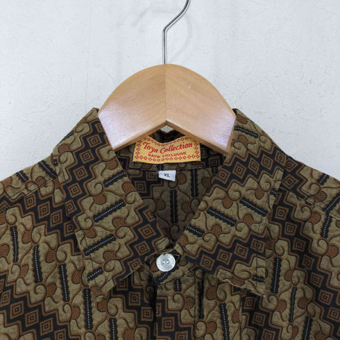 TOYA COLLECTION バティック レギュラーカラーシャツ メンズ import:XL