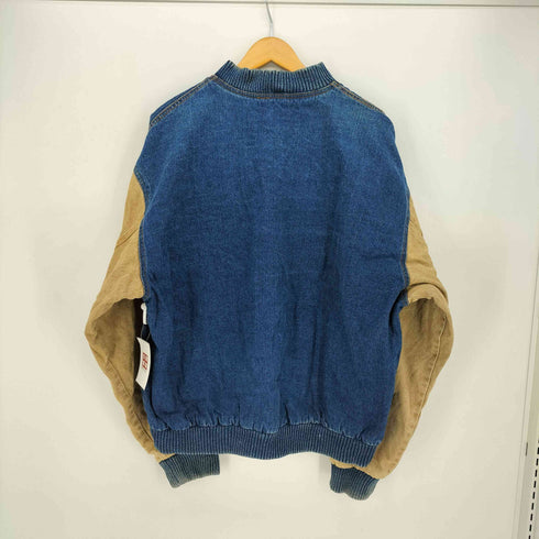 TURNING POINT ワンポイント デニムスタジアムジャンパー スタジャン メンズ import:XXL