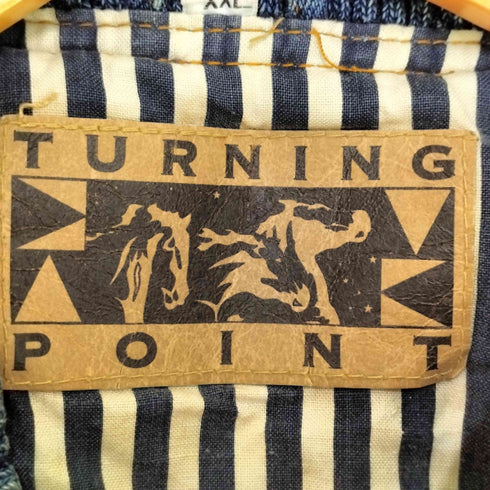 TURNING POINT ワンポイント デニムスタジアムジャンパー スタジャン メンズ import:XXL