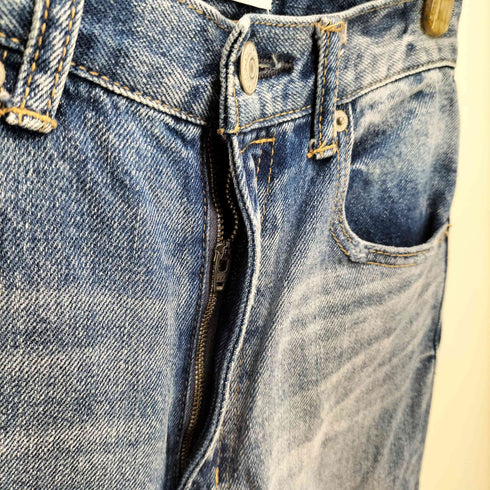 アズールバイマウジー AZUL by moussy 23AW HIGH WAIST DENIM WIDE ハイウエストデニムワイド レディース JPN:M