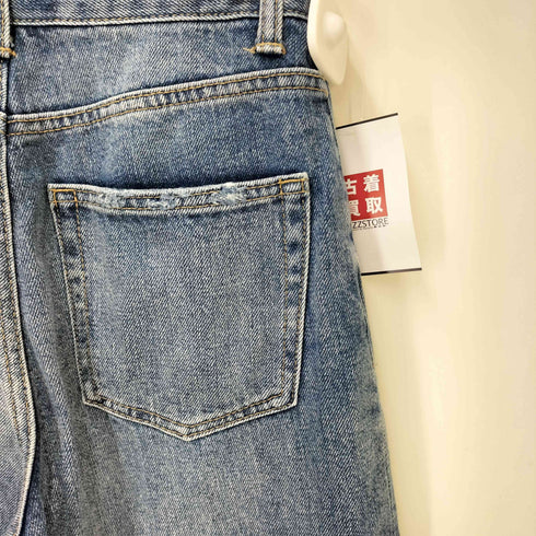 アズールバイマウジー AZUL by moussy 23AW HIGH WAIST DENIM WIDE ハイウエストデニムワイド レディース JPN:M