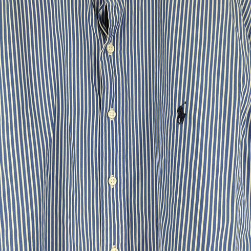 ラルフローレン RALPH LAUREN スモールポニー刺繍 CUSTOM FIT L/S ストライプ シャツ メンズ 17 1/2
