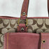 コーチ COACH シグネチャーロゴ レザー切替キャンバストートバッグ レディース