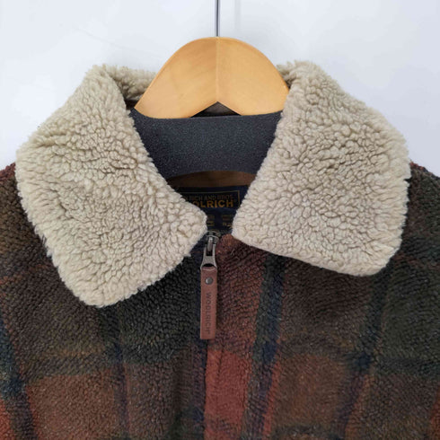 ウールリッチ WOOLRICH 襟ボア チェックスウィングトップ メンズ import:M