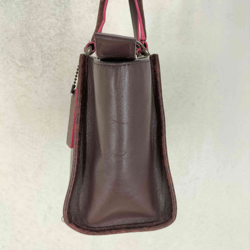 コーチ COACH 2WAY パイソン切替 オールレザーショルダーバッグ レディース