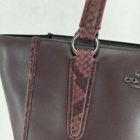 コーチ COACH 2WAY パイソン切替 オールレザーショルダーバッグ レディース