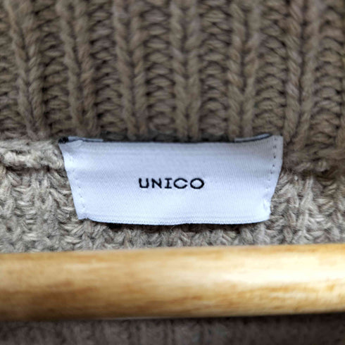UNICO 総柄デザインクルーネックニット メンズ