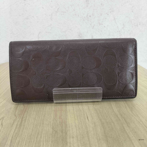 コーチ COACH シグネチャーロゴ 型押し オールレザー長財布 レディース