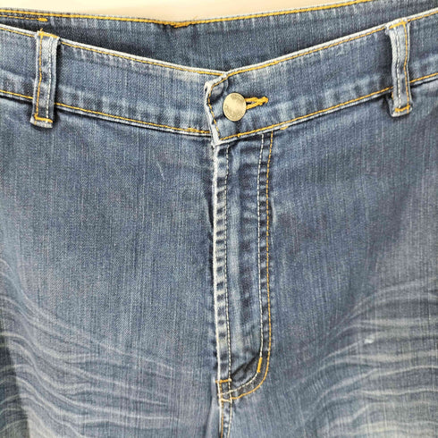バックデザインワイドデニムパンツ メンズ