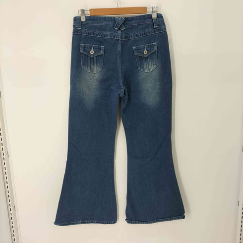 ブッシュワイドフレアデニムパンツ メンズ