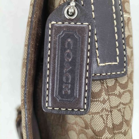 コーチ COACH マイクロシグネチャーロゴ スウェード切替ショルダーバッグ レディース