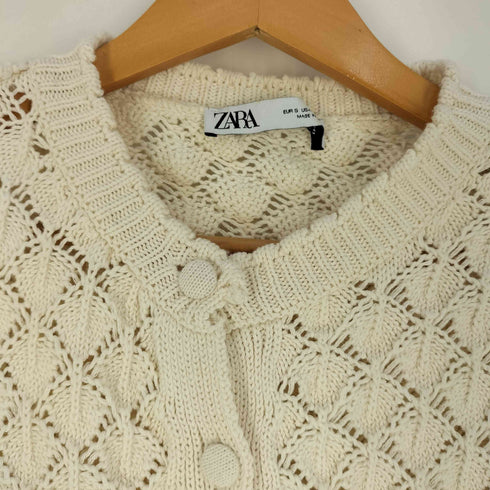 ザラ ZARA コントラスト ニット カーディガン レディース import:S