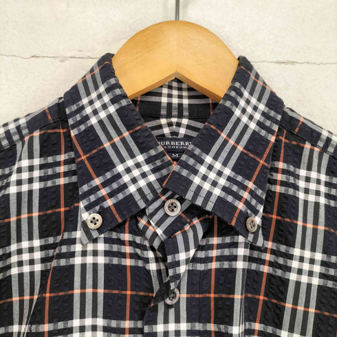 バーバリーロンドン BURBERRY LONDON ノヴァチェック 半袖シアサッカーシャツ メンズ JPN:M