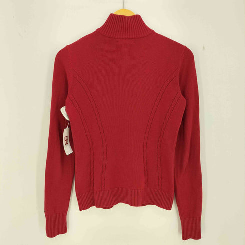 トミーヒルフィガー TOMMY HILFIGER コットン ジップニット ドライバーズニット レディース import:S