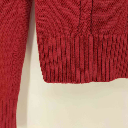 トミーヒルフィガー TOMMY HILFIGER コットン ジップニット ドライバーズニット レディース import:S