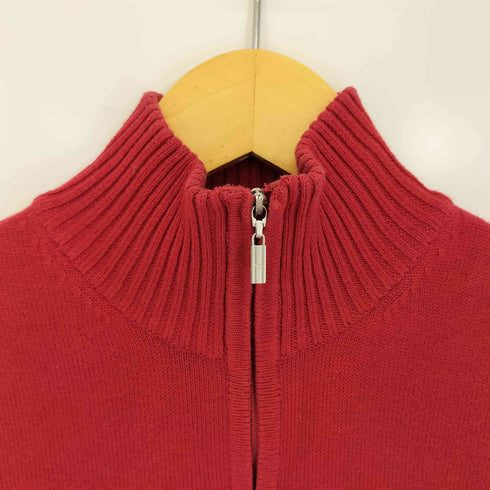 トミーヒルフィガー TOMMY HILFIGER コットン ジップニット ドライバーズニット レディース import:S