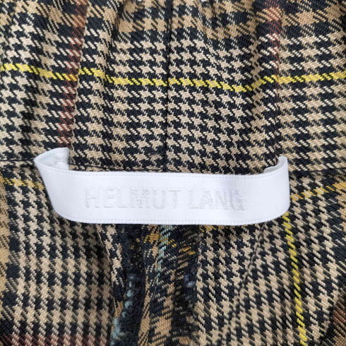 ヘルムートラング HELMUT LANG チェック柄ウールイージースラックス メンズ M