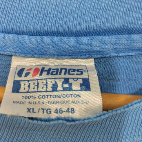ヘインズ Hanes 80-90S USA製 シングルステッチ クルーネック L/S Tシャツ メンズ import:XL