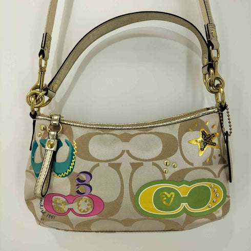 コーチ COACH アップリケ シグネチャー 2WAY ミニハンドバッグ レディース
