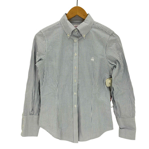 ブルックスブラザーズ BROOKS BROTHERS ワンポイント刺繍L/Sストライプシャツ レディース JPN:2