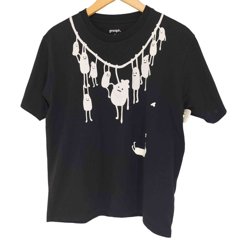 デザインティーシャツストアグラニフ Design Tshirts Store graniph ぶら下がりイラストTシャツ メンズ JPN:S