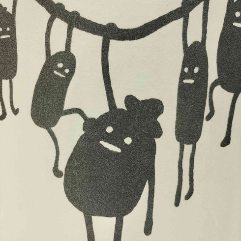 デザインティーシャツストアグラニフ Design Tshirts Store graniph ぶら下がりイラストTシャツ メンズ JPN:L