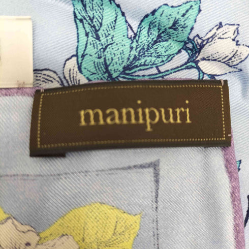 マニプリ manipuri 総柄シルクスカーフ レディース
