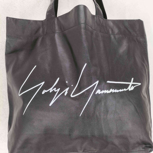 ヨウジヤマモト Yohji Yamamoto シグネチャーロゴカウレザートートバッグ レディース ONE SIZE