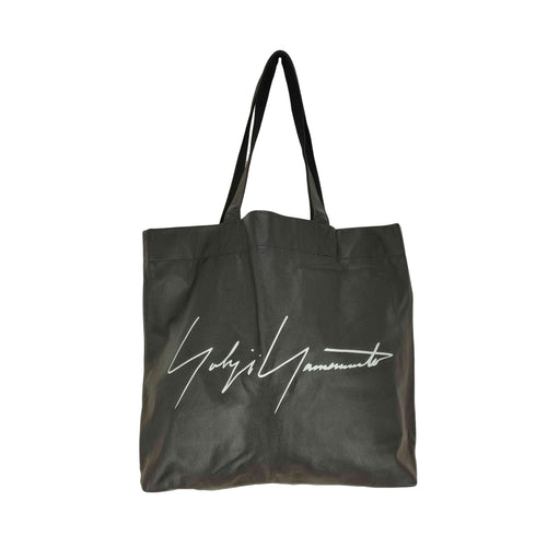 ヨウジヤマモト Yohji Yamamoto シグネチャーロゴカウレザートートバッグ レディース ONE SIZE